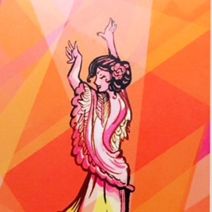 Flamenca Dancer 4&quot;x6&quot; print