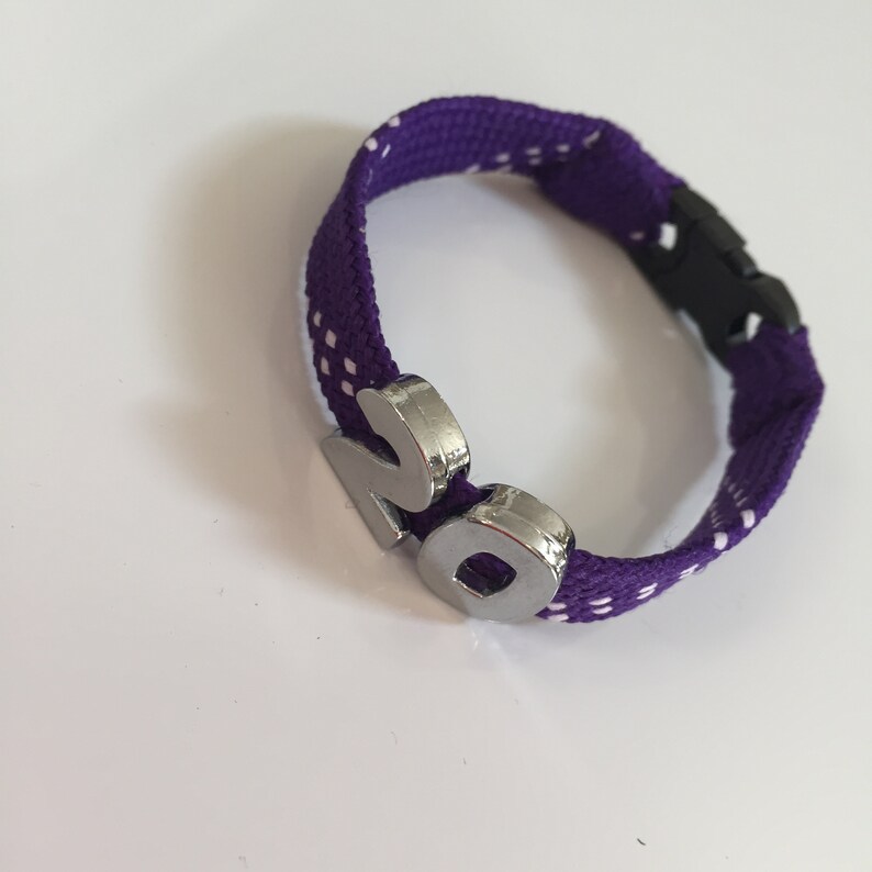 Hockey Skate Lace Bracelet with Number Slider Charms Etsy