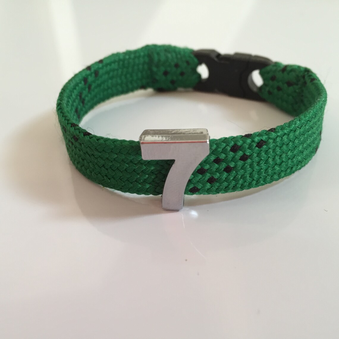 Hockey Skate Lace Bracelet With Number Slider Charms Etsy