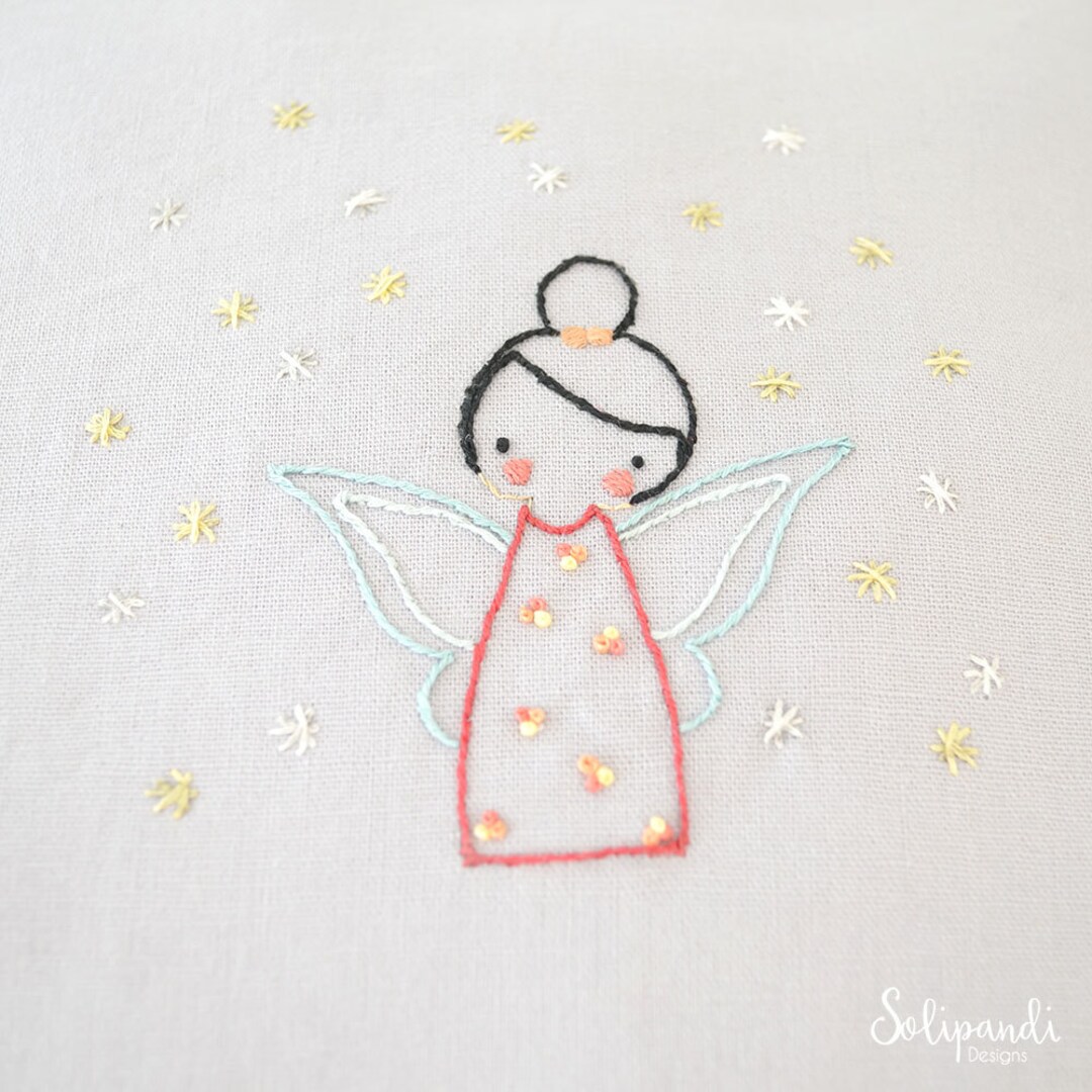 Little Fairy, Hand Embroidery PDF Pattern - Instand Digital Download ...