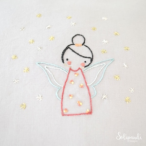 Little Fairy, Hand Embroidery PDF Pattern - Instand Digital Download // Hand Embroidery Design // Nursery Art // Needlecraft design