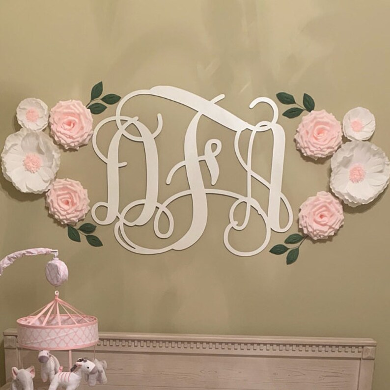 Nursery Decor Wooden Monogram Wall Art Large Wood Wedding Home Personalized Letters Designed For You