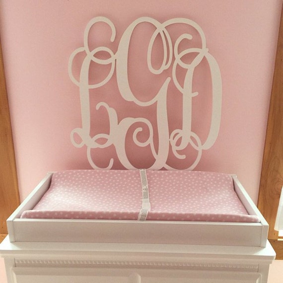 Nursery Decor Wooden Monogram Wall Art Large Wood monogram Etsy