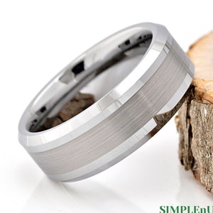 Mens Wedding Band, Men's Tungsten Wedding Band, Tungsten Ring, Men's Ring, Tungsten Wedding Band Men, Customize Wedding Ring Mens Gift Idea