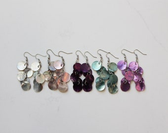 Muschel Ohrringe: Natürlicher Strand Schmuck (15 mm)