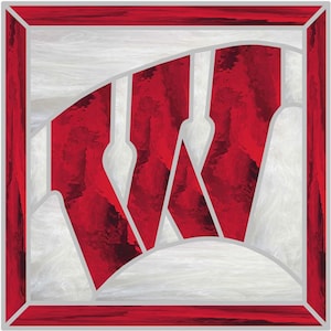 Wisconsin Badgers Lighted Glass Block