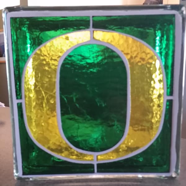 Oregon Ducks Lighted Glass Block