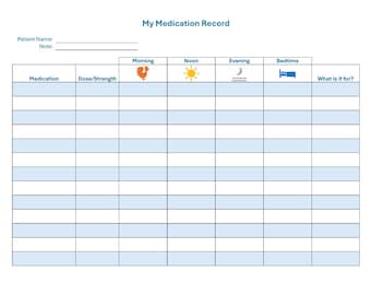 Medication Tracker - Medication Record - Medication Diary Medication List Diary for Nursing Student or Caregiver Medication Dosage Tracker