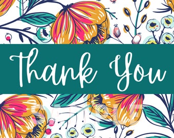 Thank You Card / Download / Printable / Stationary - Etsy