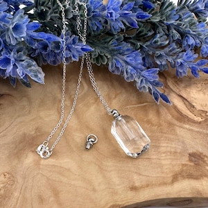 Kristall Parfymhänge Flaskhalsband Sterlingsilverkedja