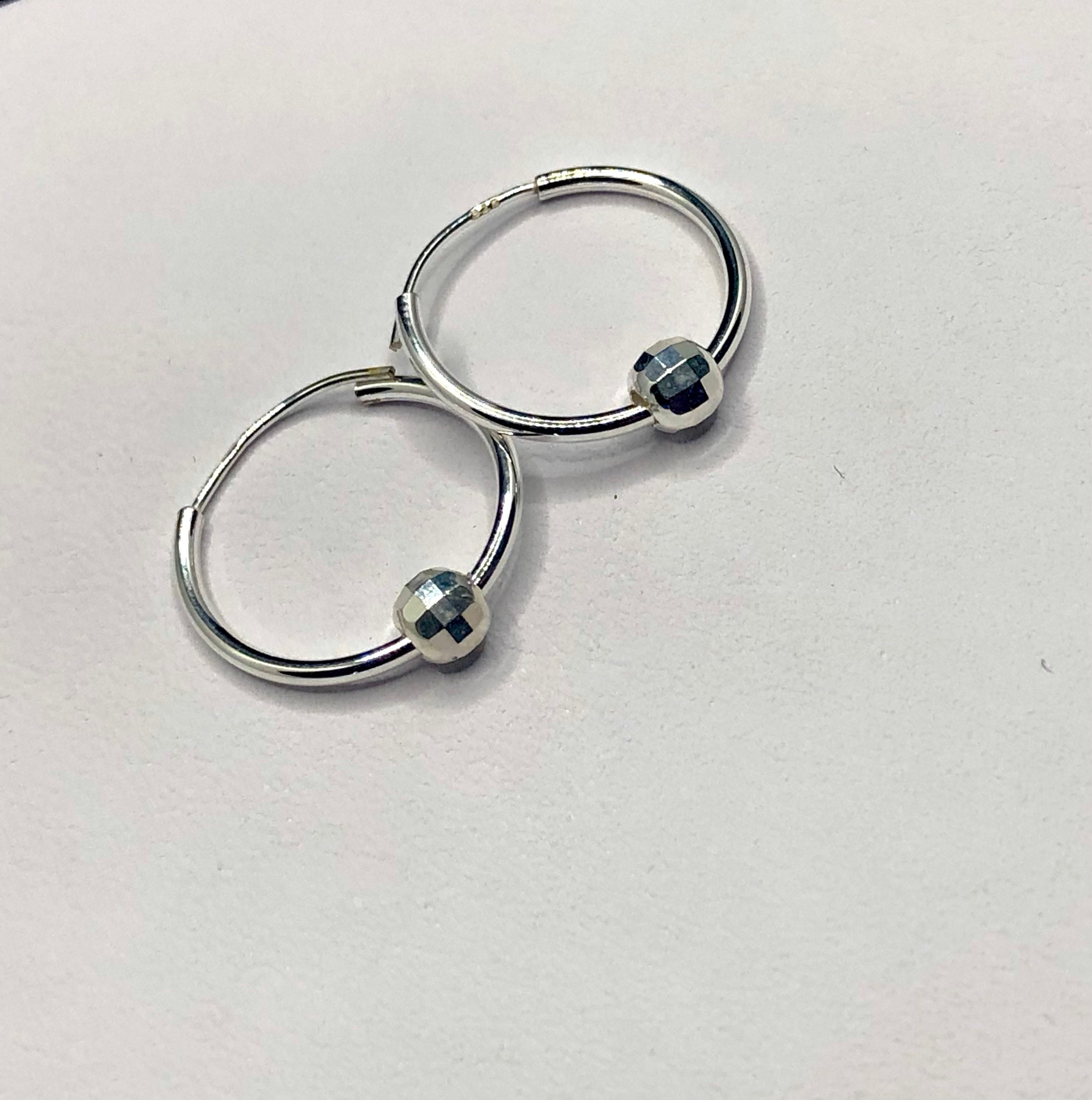 Sterling Silver Endless Hoop Earrings 15mm With Sterling Etsy Australia