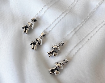 Collar de setas en plata de ley 925