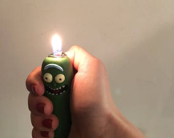 Pickle Rick - Handmade polymer-clay lighter caddy RICK AND MORTY