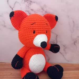 Crochet Fox Toy: Handmade Cotton Woodland Nursery Decor