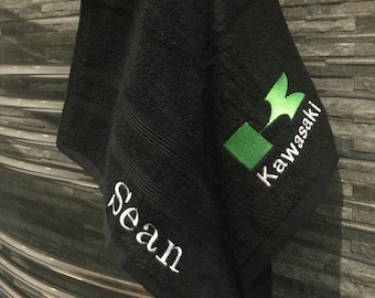 Personalised sweat towel, sports towel, gym gift for him, fitness towel, gym gift for her, motorcycle gift, custom embroidery made to order