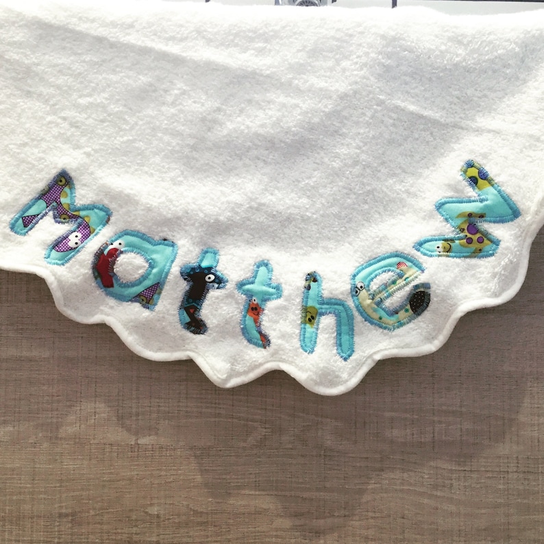 Personalised Baby Bathrobe Infant Bath robe name Etsy