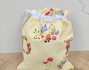 Waterproof Drawstring Peter rabbit toiletry bag, birthday gift, baby nappy bag, wet bag, small toddler bag, swimming bag, FAST DELIVERY