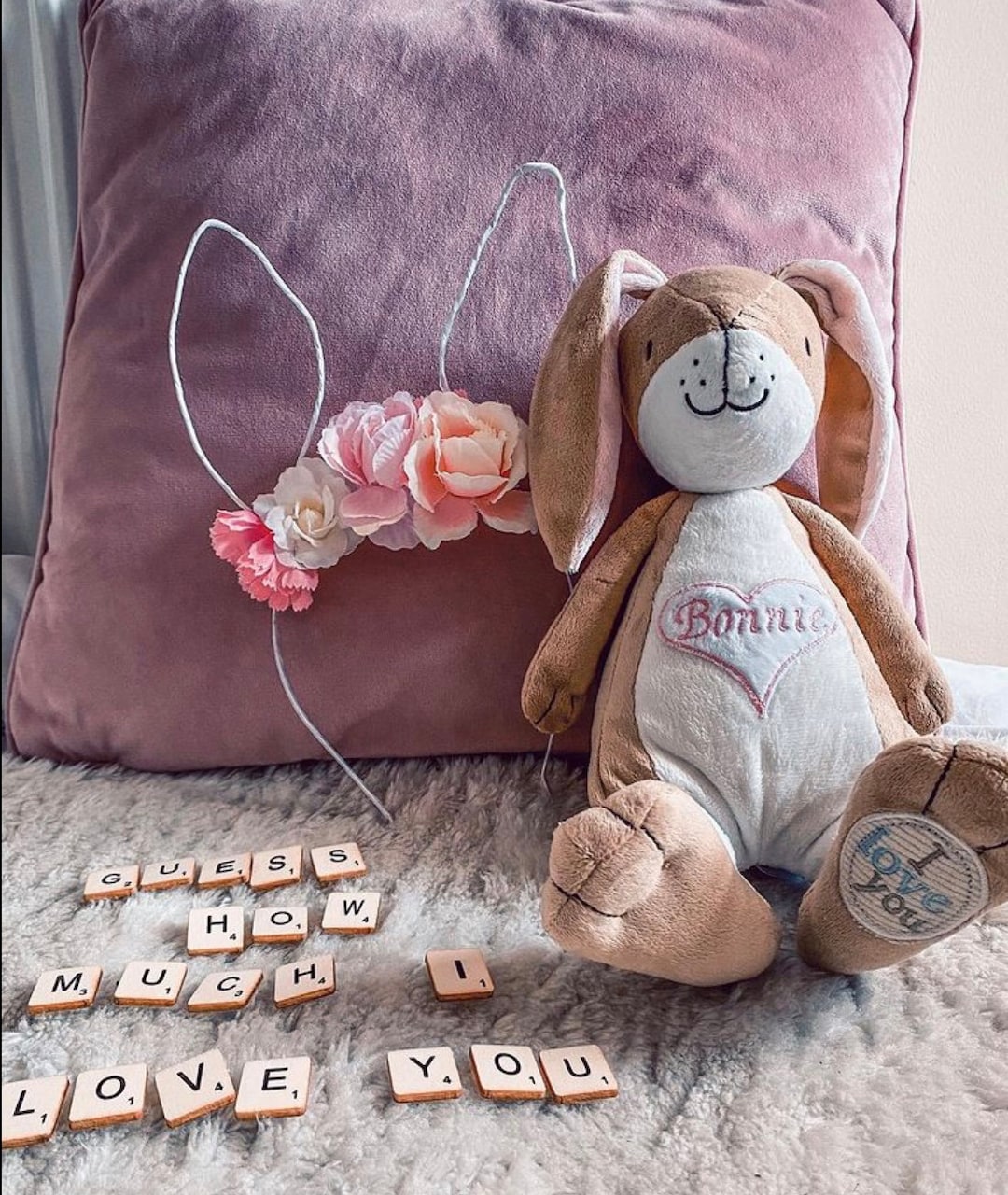 Personalised Large Guess How Much I Love You Bunny Hare, My 1st Bunny