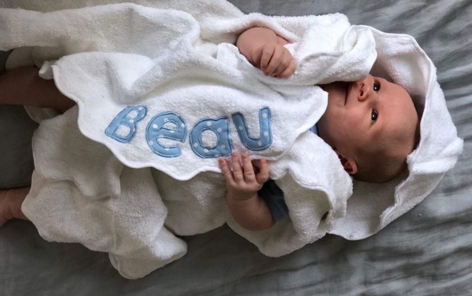 Personalised Baby Bathrobe Infant Bath robe name Etsy