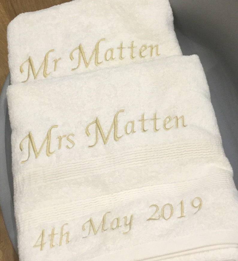 Personalised Mr and Mrs Towels Mr and Mrs Beach Towels Etsy Canada