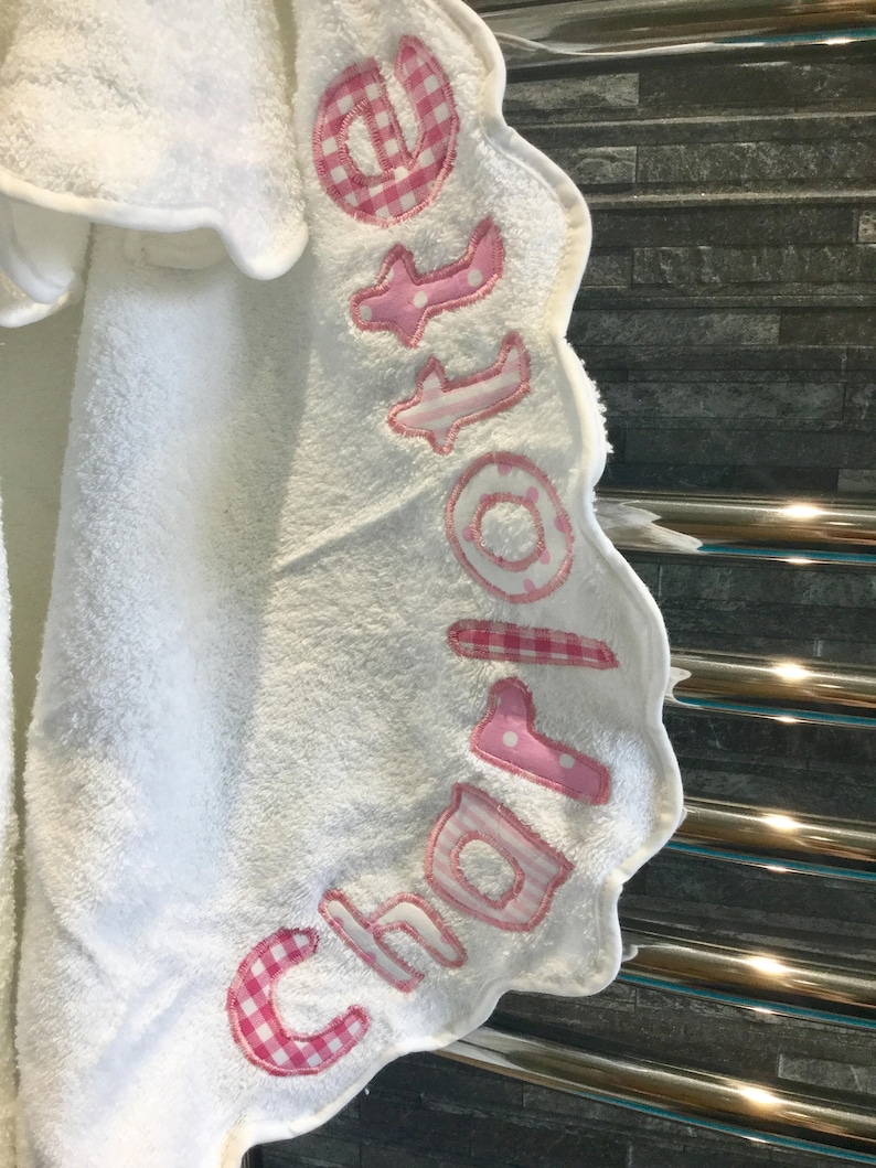 Personalised Baby Bathrobe Infant Bath robe name Etsy