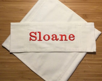 Replacement children’s personalised director chair fabric only, seat and personalised name, personalised back rest.