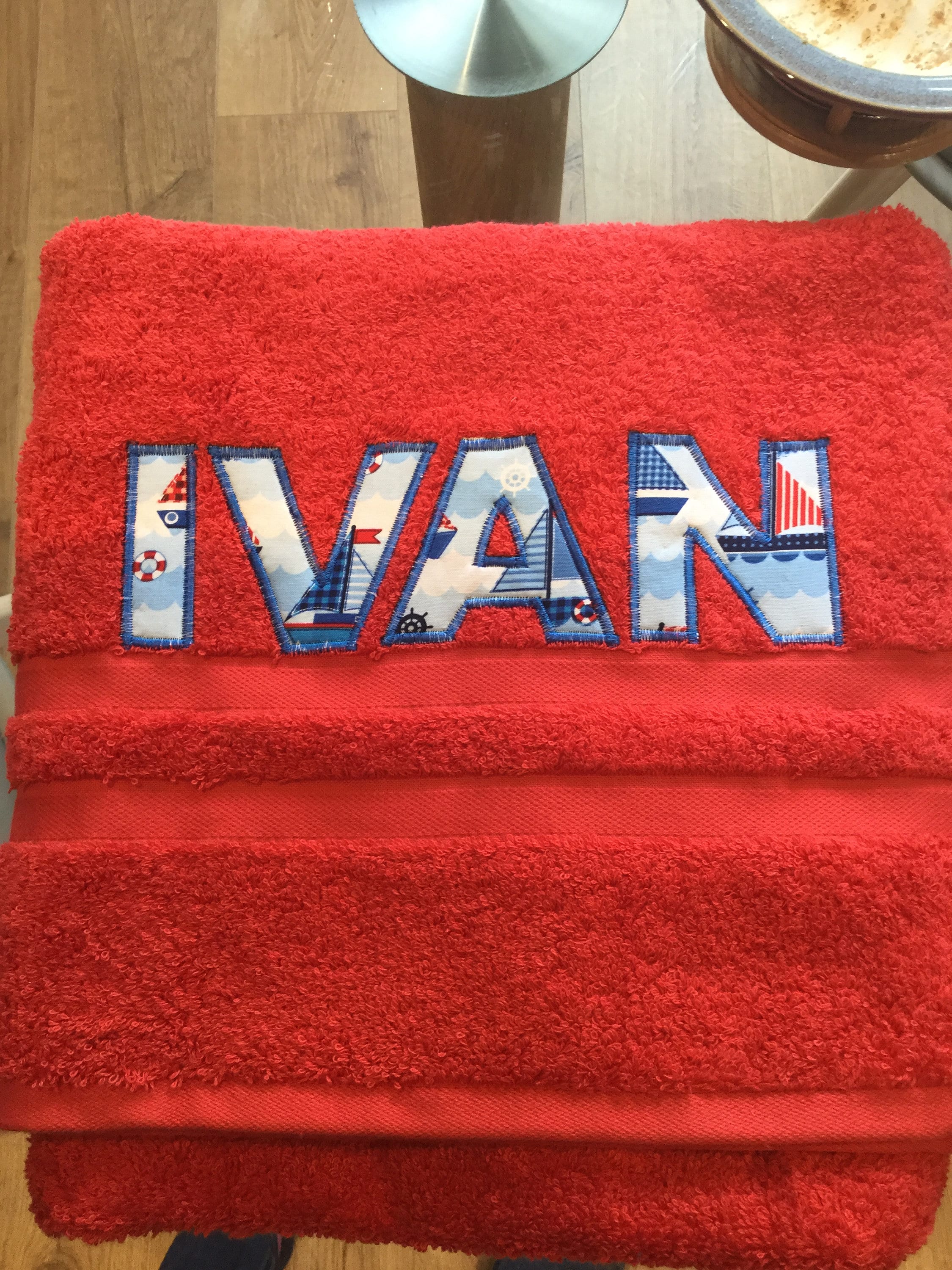 Red Personalised Luxury Bath Towel Swimming Towel Beach | Etsy UK