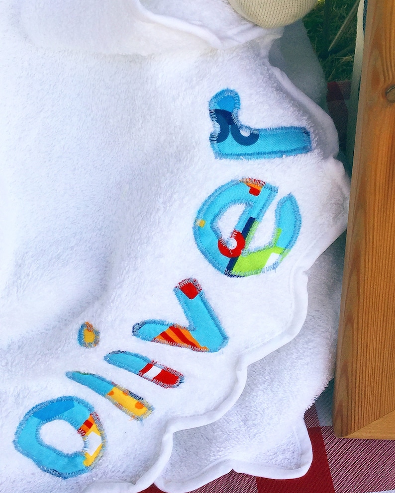 Personalised Baby Bathrobe Infant Bath robe name Etsy