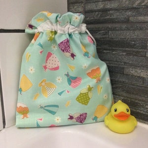 Waterproof Drawstring princess dresses wet bag.