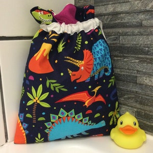 Waterproof Drawstring dinosaur  toiletry wet bag, Swim Bag essential, Swimming idea, Changing bag, FAST DELIVERY