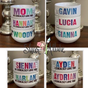 Personalized Bowl | Custom Bowl | Cereal Bowl | Snack Bowl | Ice Cream Bowl