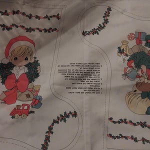 Novelyt bedruckter Stoff für Stammbaum, Heiratsurkunde oder Weihnachtsstrümpfe.