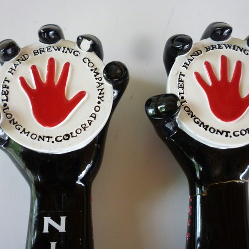 TWO (2) Nitro Left store Hand Brewing Company Beer Tap Handles from a Famous New York City West Village Bar!