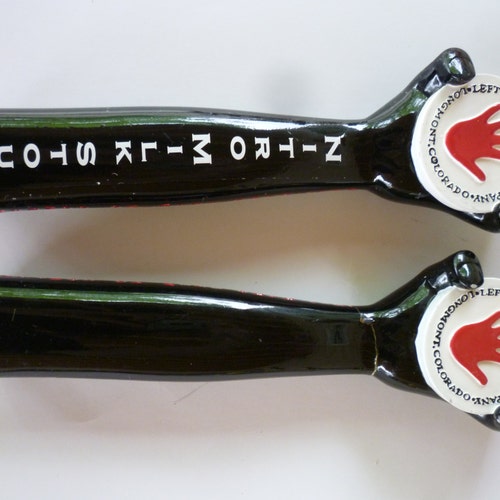 TWO (2) Nitro Left store Hand Brewing Company Beer Tap Handles from a Famous New York City West Village Bar!