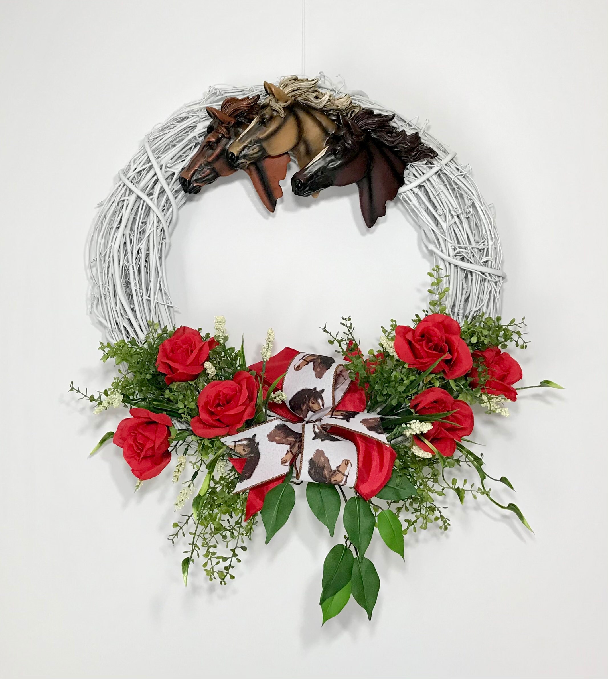 Kentucky Derby Horse Grapevine Wreath, Run for the Roses Derby Party ...
