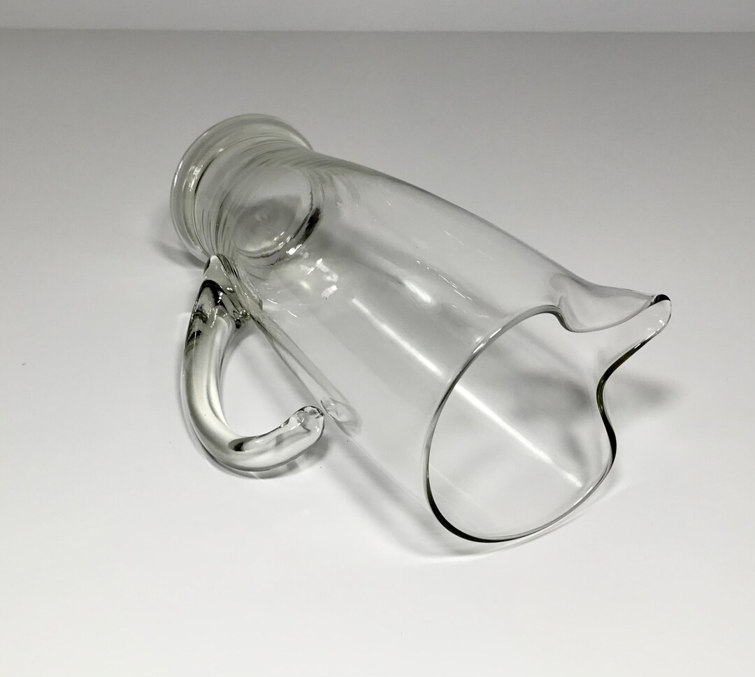 Crystal Art Glass Martini Water Pitcher 1 Quart Glass Bar Etsy