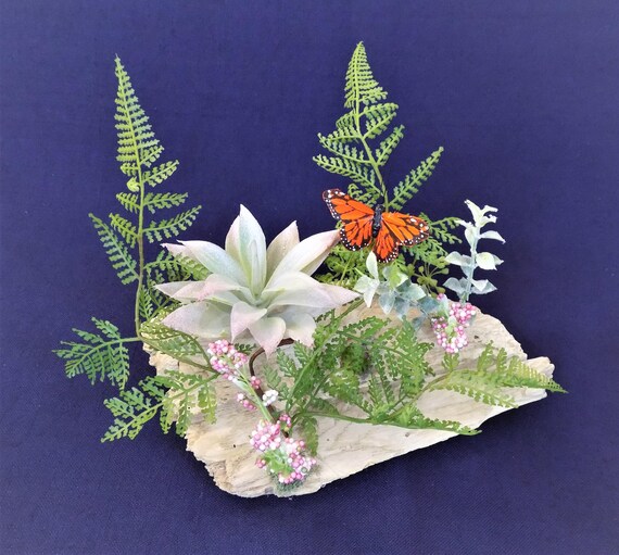 Driftwood Art Small Display Decorative Floral Arrangement Etsy