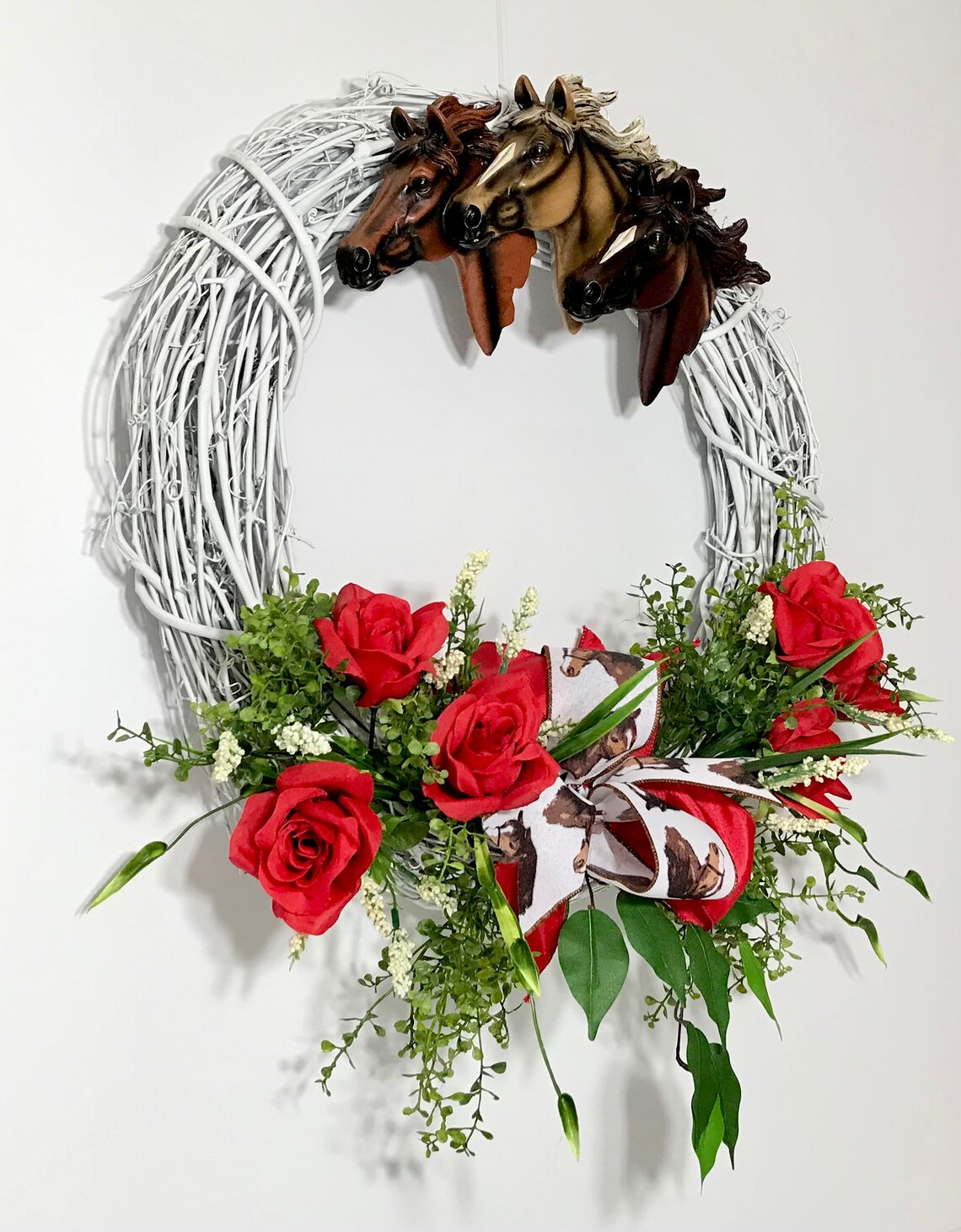 Kentucky Derby Horse Grapevine Wreath, Run for the Roses Derby Party ...