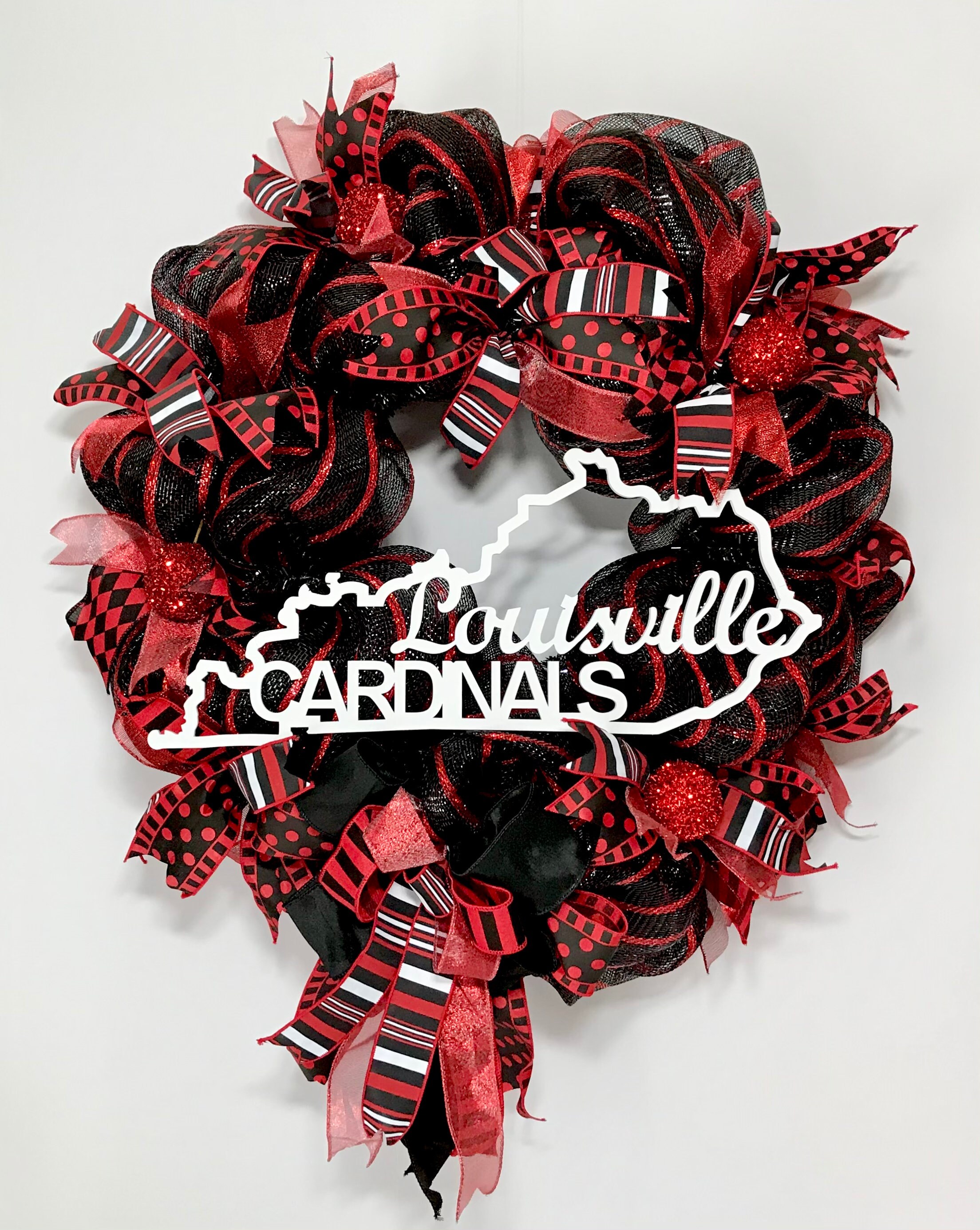 Louisville Cardinals Laurel Wreath Sign