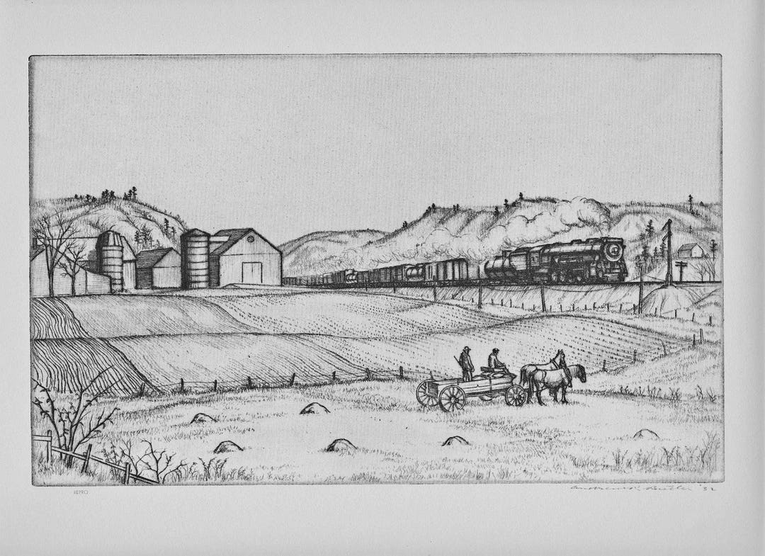 New England Scene by Andrew Butler Original Lithograph WPA - Etsy