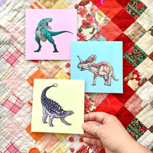 Set of 3 Dinosaur Cards image 1