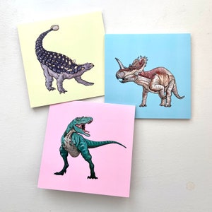 Set of 3 Dinosaur Cards image 2