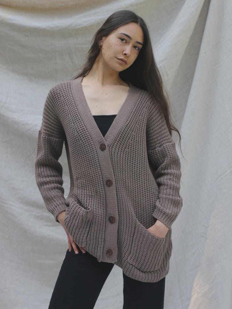 Waffle Knit Cardigan - Etsy