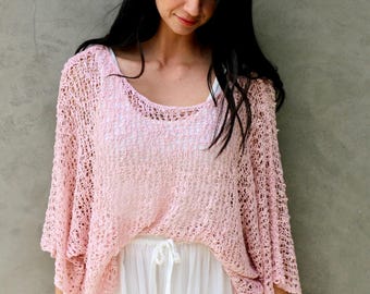 Bouclé-Stricktop: Häkeltop, strukturierter Pullover, minimalistisches Layering-Teil
