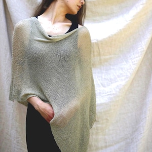 トップス andequal sheer pattern knit Beige Cross Net Sweater – Racer Worldwide