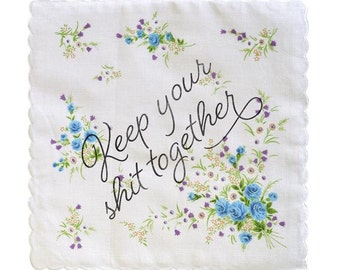Gardez votre merde ensemble mouchoir de mariage, mouchoirs de mariage, mouchoir de mariée