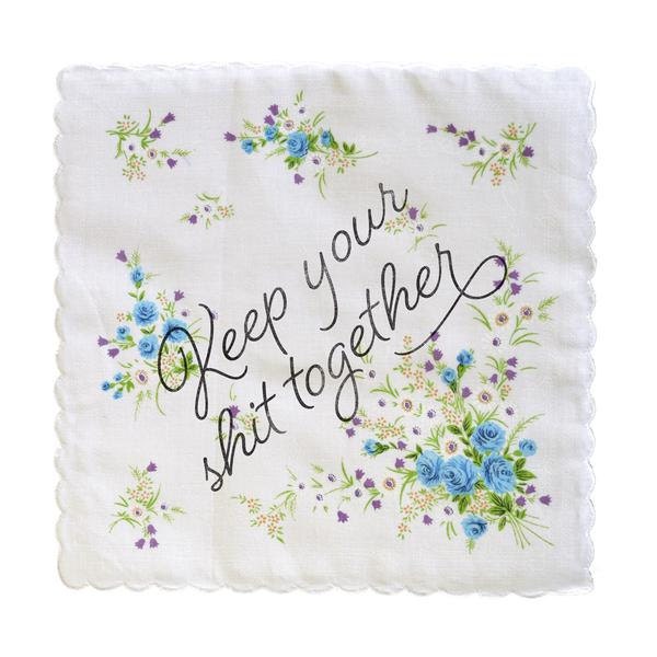 Keep your shit together handkerchief, bride wedding handkerchief, bri…