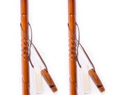 Hiking Sticks Set of 2 Hand Carved Walking Cane Walking Trekking Nordic Pole Staff Handmade Full Spiral Nodes
