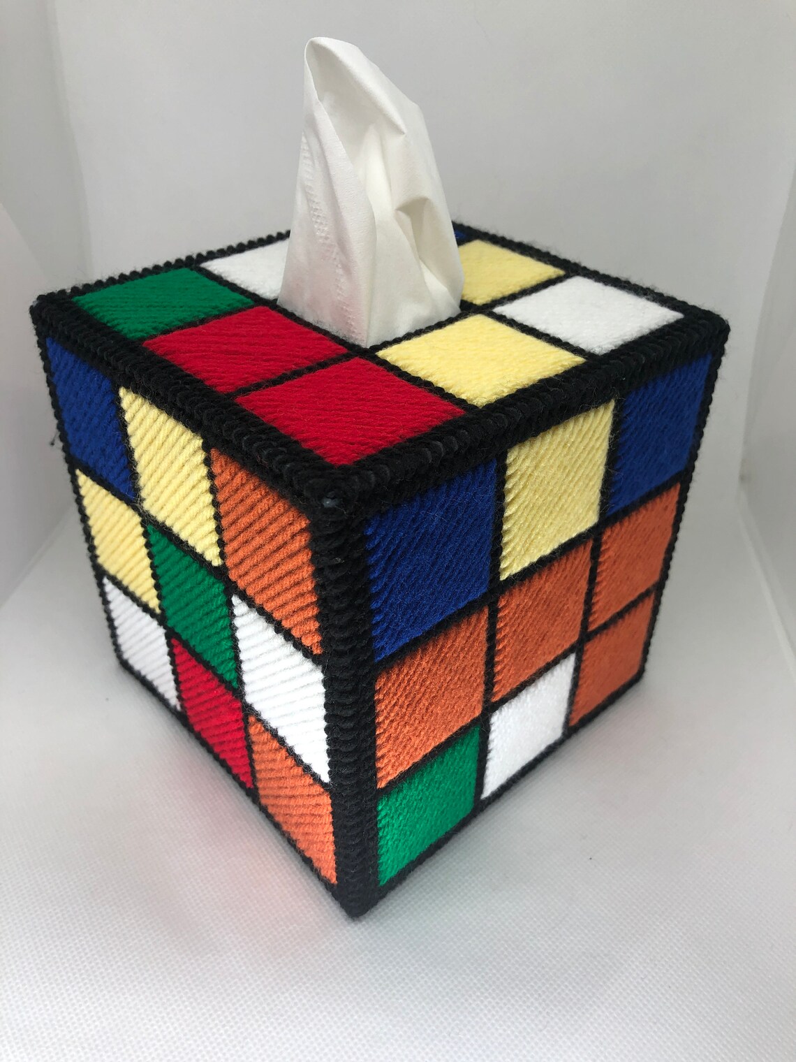 PDF Rubik's Cube Tissue Box Cover, Plastic Canvas Pattern Etsy