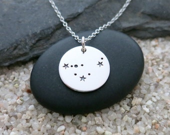 Capricorn Constellation Necklace Sterling Silver Charm Zodiac Jewelry Birthday Gift Astrology Necklace